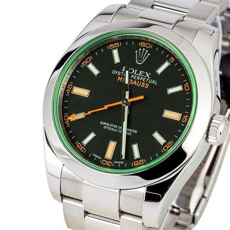 rolex milgauss green new|Rolex Milgauss price chart.